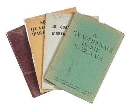 Prima (-quarta) Quadriennale d'Arte nazionale. Roma: 1931-1943. 4 volumetti...