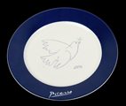 D'apres Pablo Picasso PIATTO COLOMBA DELLA PACE piatto in ceramica, � cm 20,5