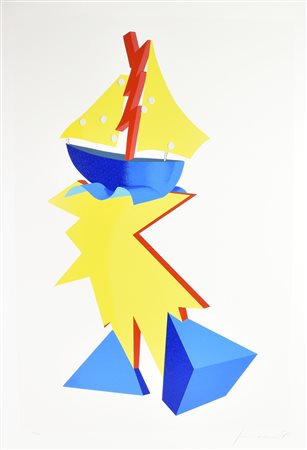 Innocente SENZA TITOLO serigrafia su carta, cm 100x70; es. 171/200 firma