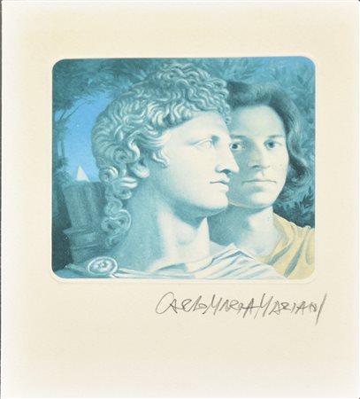 Carlo Maria Mariani SERIE AUTORITRATTI FIRMATI fotolitografia su carta, cm...