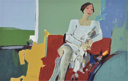 Renato Guerrini FIGURE, 1996 serigrafia materica, cm 35x50; es. XXXVIII/C...