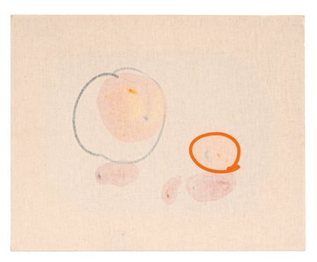 RICCARDO BARUZZI(1976)Albicocca con natura morta rovesciata2016Tempera su...