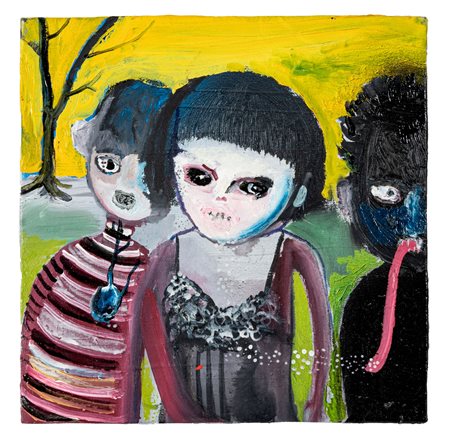 SILVIA ARGIOLAS(1977)I miei punti deboli gialli2011Olio e smalto su tela19 x...