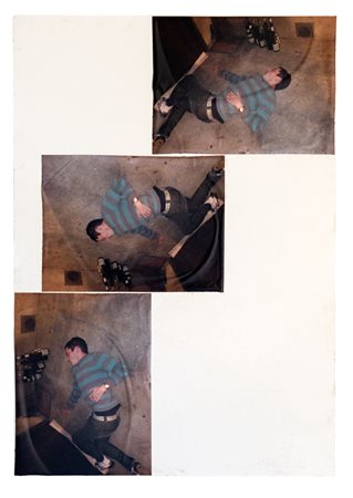 CLEMENT RODZIELSKI(1979)Senza titolo (Ragazzo)Posters applicati su pannello...