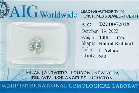 DIAMANTE 1,00 CT GIALLO CHIARO - SI2 - C21008-8
