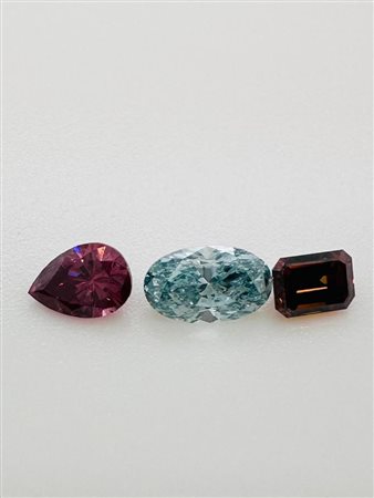 3 DIAMANTI ESALTATO 1,09 CT MIX DI COLORI - VS-SI - MIX DI TAGLI - C31210-5-LC