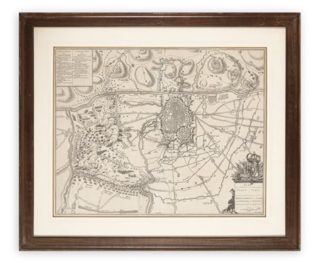 CARTA TOPOGRAFICA - Bataille de Turin 1706