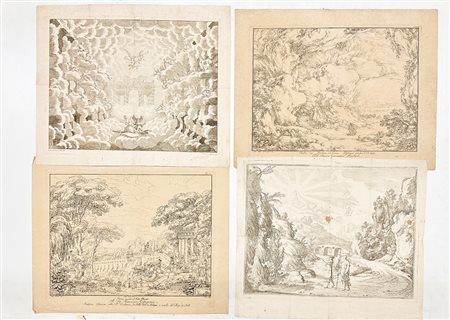 AUTORI VARI (DOMENICO MAURO E ANTONIO BASOLI) - Paesaggi e scenografie
