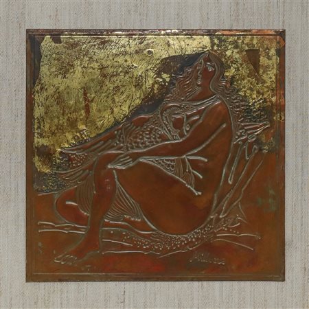 Sebastiano Milluzzo (Catania 1915-Catania 2011)  - Nudo di donna con cigno