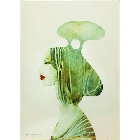 Cesare D'Angelo (Catania 1940-2006)  - Donna con copricapo