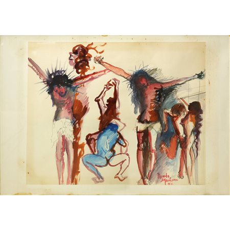 Santo Marino (Militello val di Catania  1924-1991)  - Crocifissione