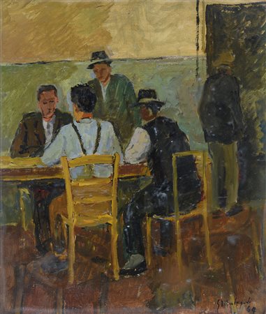 DIPINTO INTERNO DI GIUSEPPE MALAGODI, 1964