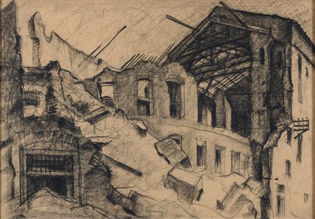 DISEGNO ROVINE DI LIVORNO DI VIRGILIO MARCHI, 1946/48