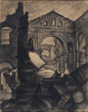 DISEGNO ROVINE DI LIVORNO DI VIRGILIO MARCHI, 1947