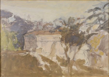 TECNICA MISTA PAESAGGIO DI ALBERTO SUGHI