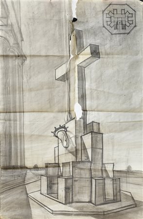 DISEGNO TOMBA MONUMENTALE DI VIRGILIO MARCHI