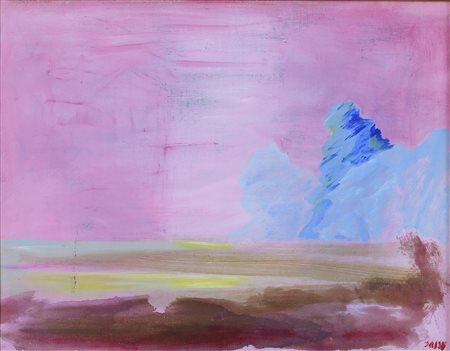 DIPINTO PAESAGGIO LUNARE DI ALIGI SASSU, 1965