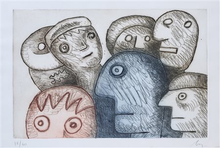 ACQUAFORTE PERSONAGGI DI ENRICO BAJ