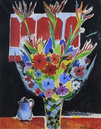 DIPINTO FIORI DI SANTE MONACHESI, 1976