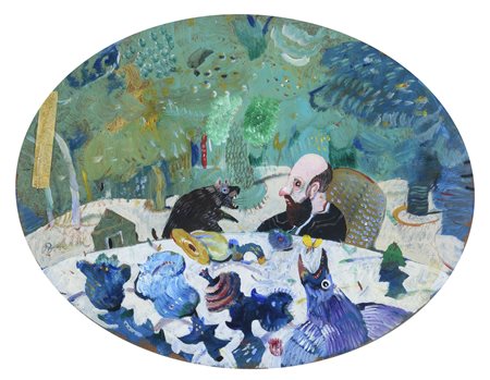 DIPINTO NEL GIARDINO DI ANTONIO POSSENTI