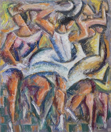 DIPINTO BALLERINE DI EMILIO NOTTE, 1972