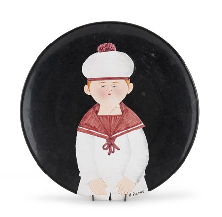 GRANDE PIATTO IN CERAMICA DI ANTONIO BUENO