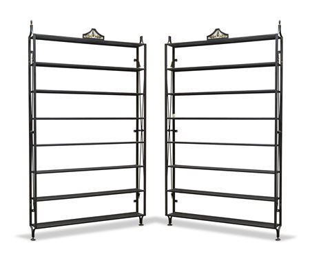 COPPIA DI LIBRERIE IN METALLO LACCATO