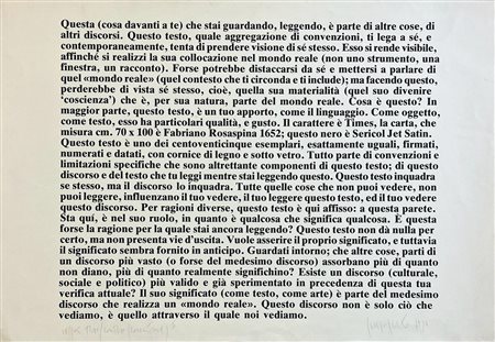 Joseph Kosuth “Text/context” 1978