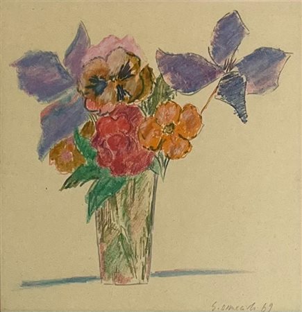 Giovanni Omiccioli “Vaso di fiori” ‘69