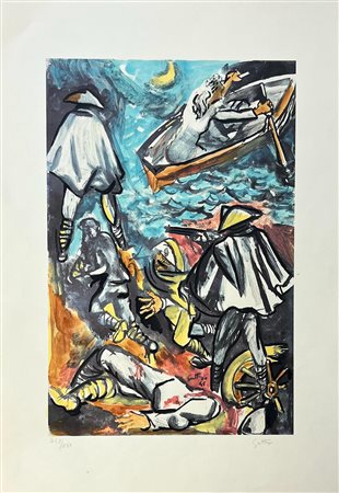 Renato Guttuso “La fuga in barca”