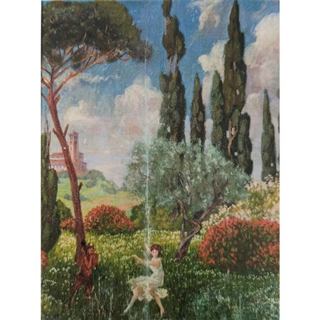 Camillo Rasmo (attr.), La danza del diavolo, olio su tavola, cm 41x31,5
