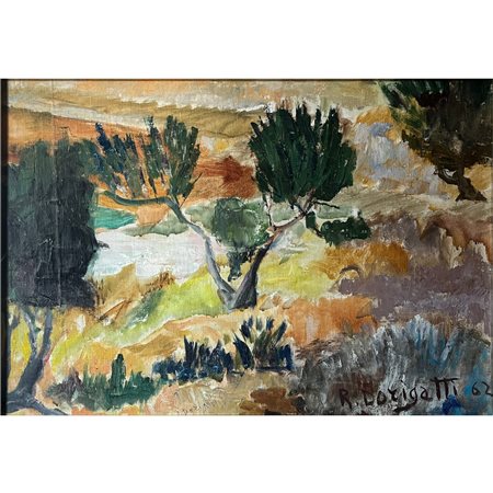 Renato Dorigatti, Scarubbi spagnoli (1962), olio su tela, cm 43x63