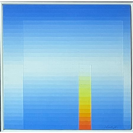 Luigi Senesi, Luce (1972), acrilico su tavoletta, cm 15,5x15,5