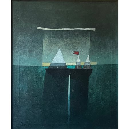 Inos Corradin, Marina (1979), olio su tela, cm 60x50