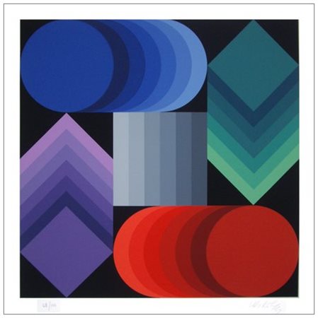 VICTOR VASARELY Pecs (Ungheria) 1908 – Parigi (Francia) 1997 Stri-dio...
