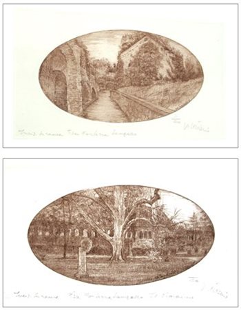 VIVIANO VIVIANI Pisa 1923 – 2007 Lotto composto da 2 opere: - Pisa, Fortezza...