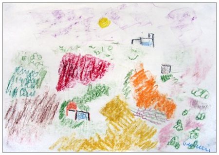 ENRICO PAULUCCI Genova 1901 – Torino 1999 Paesaggio Bossolasco Pastelli su...