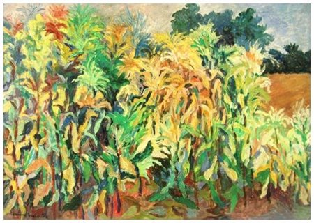 ADRIANA PINCHERLE Roma 1909 – Firenze 1996 Campo di granturco in Versilia...