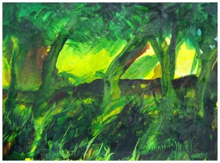 ROBERT CARROLL Painesville (USA) 1934 Senza titolo Acrilico su tavola 30 x...