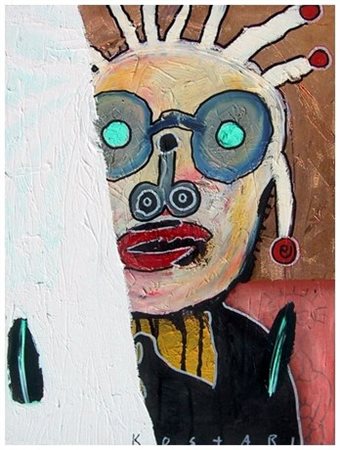 PAUL KOSTABI Whittier (USA) 1962 Mogoo 2003 Olio e t.m. su tela 60 x 45,5....