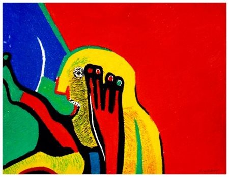 BENGT LINDSTROM 1925 – 2008 Senza titolo 1959 – 1960 Olio e carta spagnola...