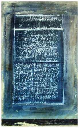 GIORGIO CELIBERTI Udine 1929 Preghiera africana 1997 T.m. su tavola 40 x 24....