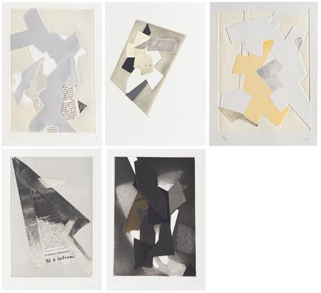 Hans Richter (1888 - 1976) 
Les planches de la mer et de l'amour. Cinque incisioni, 1976