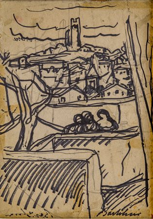 Luigi Bartolini (1892 - 1963) 
Paesaggio laziale, 1955