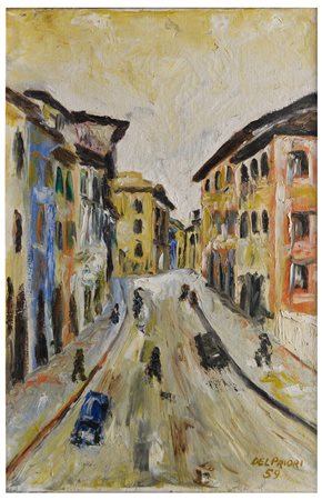 Danilo Delpriori (1900 - 1999) 
Scorcio di Maiolati Spontini, 1959