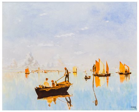 Pietro Spinetta (1947) 
Le vele al sole. Copia da opera di Guglielmo Ciardi, 2005