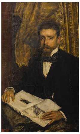 Antonio Mancini (1852 - 1930) 
Ritratto di Guido Boggiani, 1895