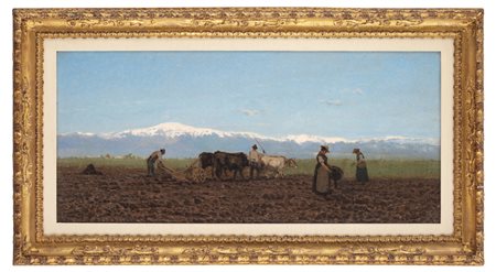 Guglielmo Ciardi (1842 - 1917) 
L'aratura (Il lavoro nei campi), 1872 circa