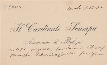 Domenico Svampa (Montegranaro 1851 - Bologna 1907), Giovanni Tebaldini