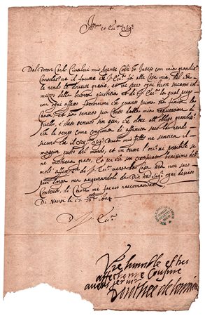 Dorotea di Lorena (Deneuvre 1545 - Nancy 1621), Lettera a Muzio Sforza - influenza in questioni giudiziarie